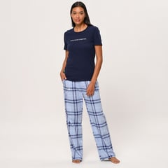 BENETTON - Set de regalo pijama completa con pantalón largo manga larga para Mujer Benetton