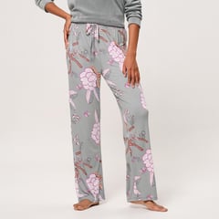 UNIVERSITY CLUB - Pantalón de pijama Mujer Largo con Flores
