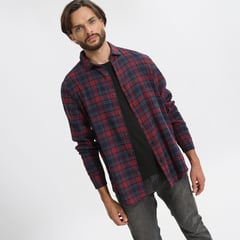 BASEMENT - Camisa para Hombre Manga larga Slim