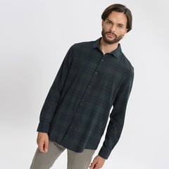 BASEMENT - Camisa para Hombre Manga larga Slim