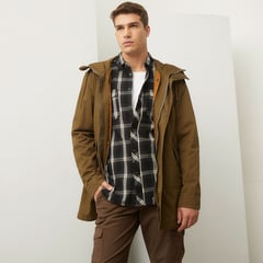 BASEMENT - Chaqueta para Hombre Con capota de Algodón