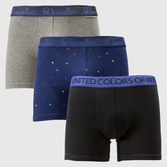 BENETTON - Boxers Para Hombre Pack De 3