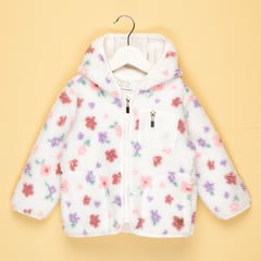 YAMP - Saco Bebé niña con Flores Con capucha