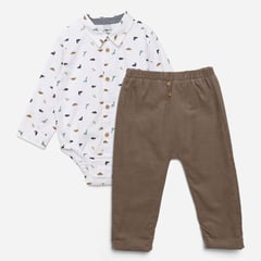 YAMP - Conjunto Body + pantalón para Bebé niño en Algodón