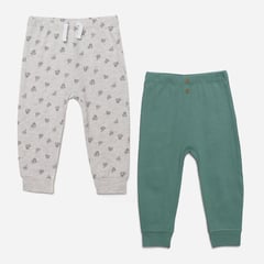 YAMP - Pantalones Bebé niño Pack de 2 unidades con Cintura elásticada en Algodón