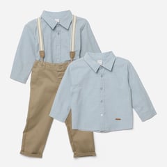 YAMP - Conjunto Camisa + pantalón para Bebé niño en Algodón