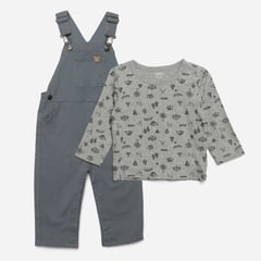 YAMP - Conjunto Jardinera + camiseta para Bebé niño en Algodón