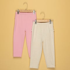 YAMP - Pantalones para Bebé niña Pack de 2 unidades en Algodón