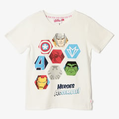 MARVEL - Camiseta Niño con Estampado Manga corta Algodón Avengers