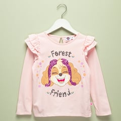 PAW PATROL - Camiseta Niña con Estampado Manga larga Algodón