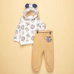 STD CHARACTERS - Conjunto Saco con capucha + Jogger para Bebé niño en Algodón