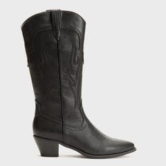 SYBILLA - Botas caña alta para Mujer con Tacón Medio Tecowboy | Botas Texanas para Mujer Sybilla estilo vaquero