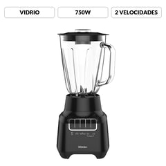 WURDEN - Licuadora 750 W 2 Velocidades | Recipiente de Vidrio de 1,5 Lt