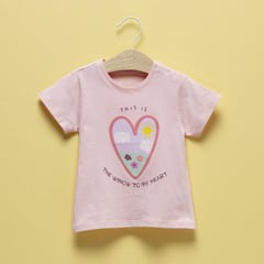 YAMP - Camiseta Bebé niña con Estampado Manga corta