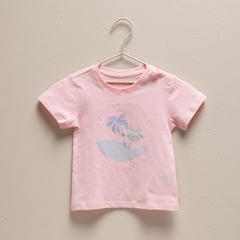 YAMP - Camiseta Bebé niña con Estampado Manga corta