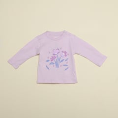 YAMP - Camiseta Bebé niña con Estampado Manga larga