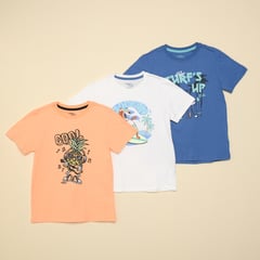 YAMP - Camiseta Niño con Estampado Manga corta