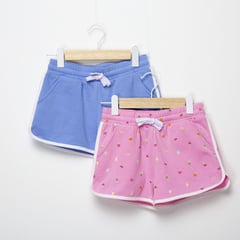 YAMP - Short Niña Pack de 2 unidades Cintura elásticada Algodón