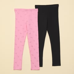 YAMP - Leggings Niña Pack de 2 unidades Cintura elásticada Algodón