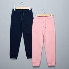 YAMP - Pantalones Niña Pack de 2 unidades Cintura elásticada Jogger Algodón