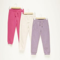 YAMP - Pantalones Niña Pack de 3 unidades Cintura elásticada