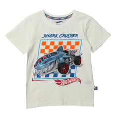 HOT WHEELS - Camiseta Niño con Estampado Manga corta Algodón