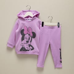 MINNIE - Conjunto Saco con capucha + Pantalón para Bebé niña en Algodón