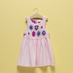 YAMP - Vestido Bebé niña con Bordado Algodón