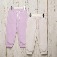 YAMP - PantalonesBebé niña Pack de 2 unidades Cintura elásticada Jogger