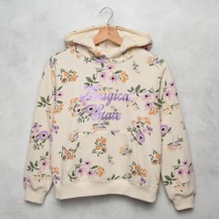 ELV - Saco Niña con Estampado Con capucha de Algodón