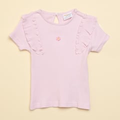 YAMP - Camiseta Bebé niña con Boleros Manga corta
