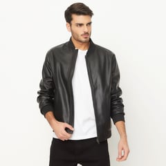 BASEMENT - Chaqueta de cuero Hombre