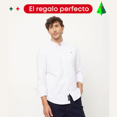 UNIVERSITY CLUB - Camisa Hombre Manga larga Slim Algodón