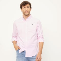 UNIVERSITY CLUB - Camisa Hombre Manga larga Slim Algodón