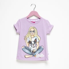 BARBIE - Camiseta Niña con Estampado Manga corta