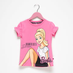 BARBIE - Camiseta Niña con Estampado Manga corta