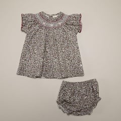 CONIGLIO - Conjunto Vestido + Panty para Bebé niña en Algodón