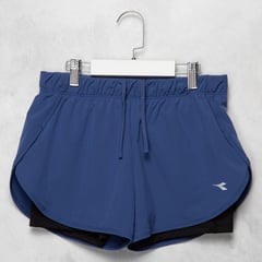 DIADORA - Short Niña con Logo Cintura elásticada