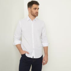 NEWPORT - Camisa Hombre Manga larga Slim Algodón