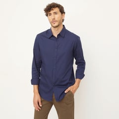 NEWPORT - Camisa Hombre Manga larga Slim Algodón