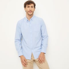 NEWPORT - Camisa Hombre Manga larga Slim Algodón