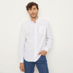 NEWPORT - Camisa Hombre Manga larga Slim de Algodón