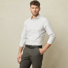 WOLF & HANK - Camisa casual Hombre Manga larga Slim de Algodón