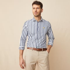 LA MARTINA - Camisa Hombre Manga larga Slim Algodón