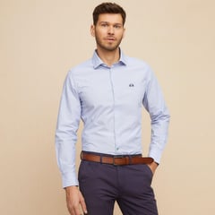 LA MARTINA - Camisa Hombre Manga larga Slim Algodón