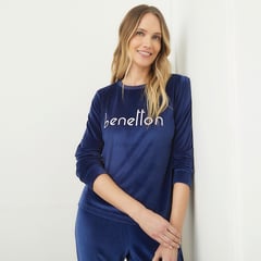 BENETTON - Pijama completa con pantalón Mujer Largo Manga larga