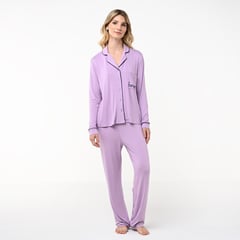 BENETTON - Conjunto de pijama con pantalón Mujer Largo Manga corta