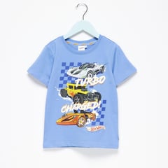 HOT WHEELS - Camiseta Niño con Estampado Manga corta