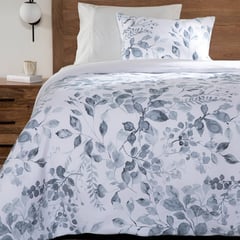 BASEMENT HOME - Funda de Duvet Estampada de Algodón con cierre de botones Basement home. Forro de Plumón Spring para cama doble, queen y king