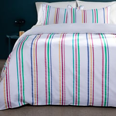 BENETTON - Funda de Duvet Estampada de Algodón con cierre de botones Benetton. Forro de Plumón para cama doble, queen y king